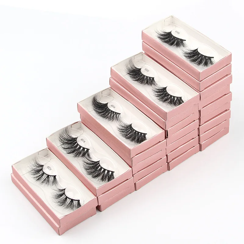 

10 Pairs of 3d Thick False Eyelashes Natural Fluffy Mink Eyelashes 25mm Long Eyelashes Real Mink Eyelashes Individual Eyelashe