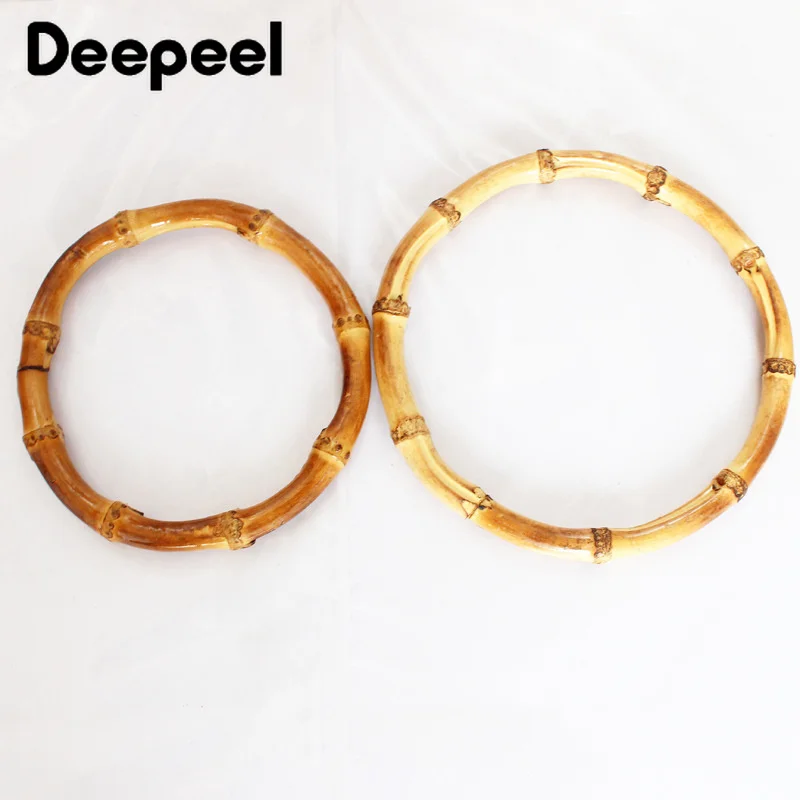 1 шт. Deepeel ID 10/12 см сумка модная ручка деревянная круглая бамбуковая