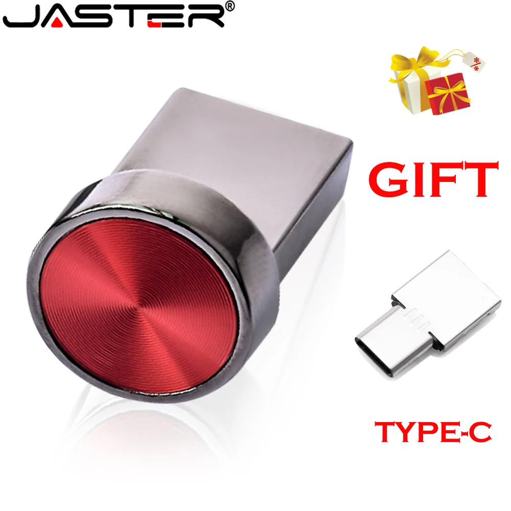 

JASTER NEW Mini 64GB TYPE-C USB 2.0 Flash Drives 32GB Three-color metal Pen Drive 16G Pendrive 8G 4GB Wedding Gifts Memory Stick