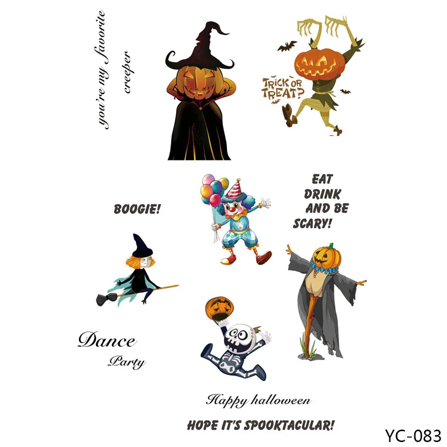 

Halloween Trick or Treat Clear Stamp/Seal for DIY Scrapbooking/photo Album Decorative Clear Stamp Sheets 13*13cm