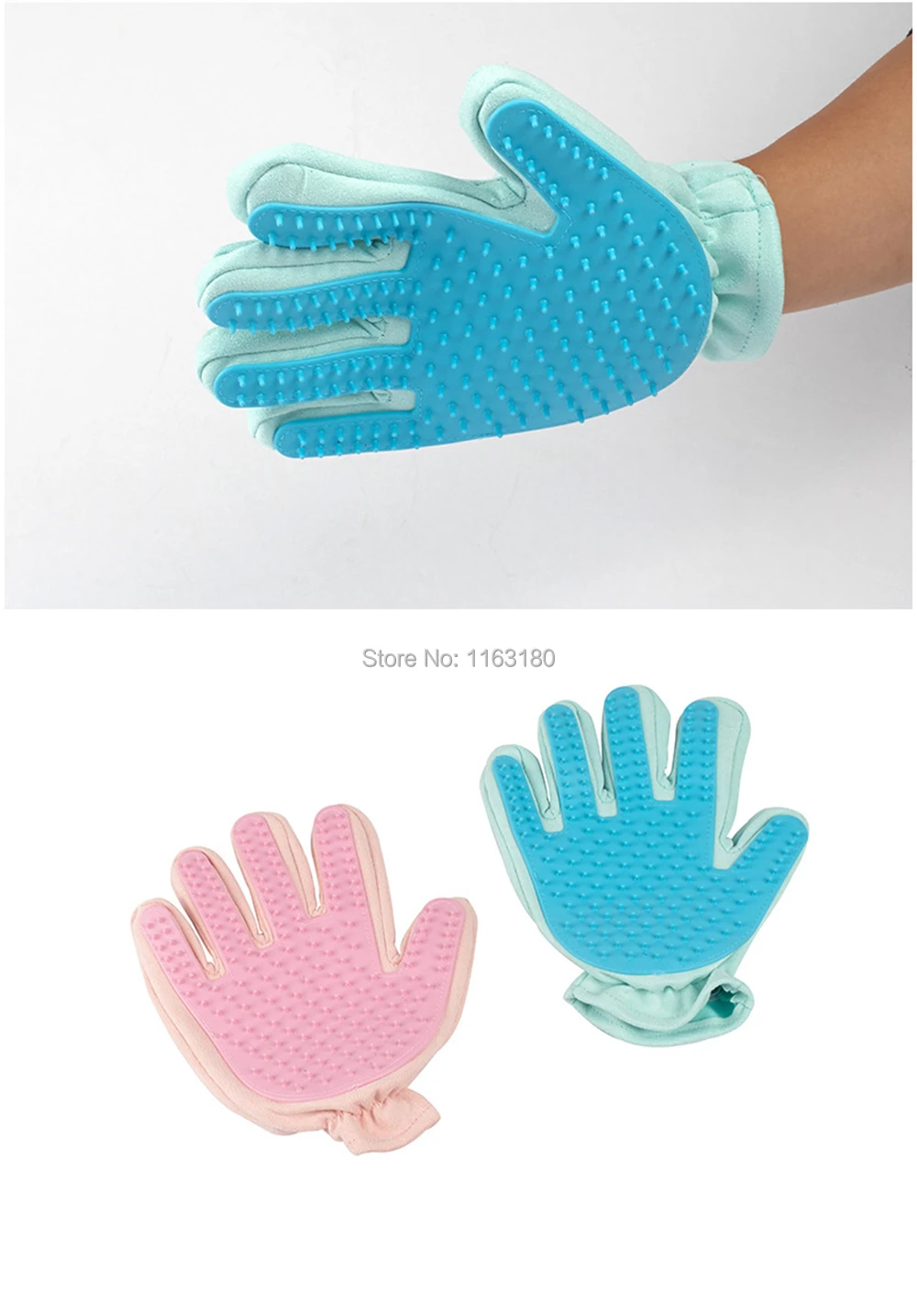

12pcs/lot Pet Cat Hair Removal Mitts Grooming Glove Suede Silicone Dog Pet Deshedding Brush Glove Wool Combing Cat Comb