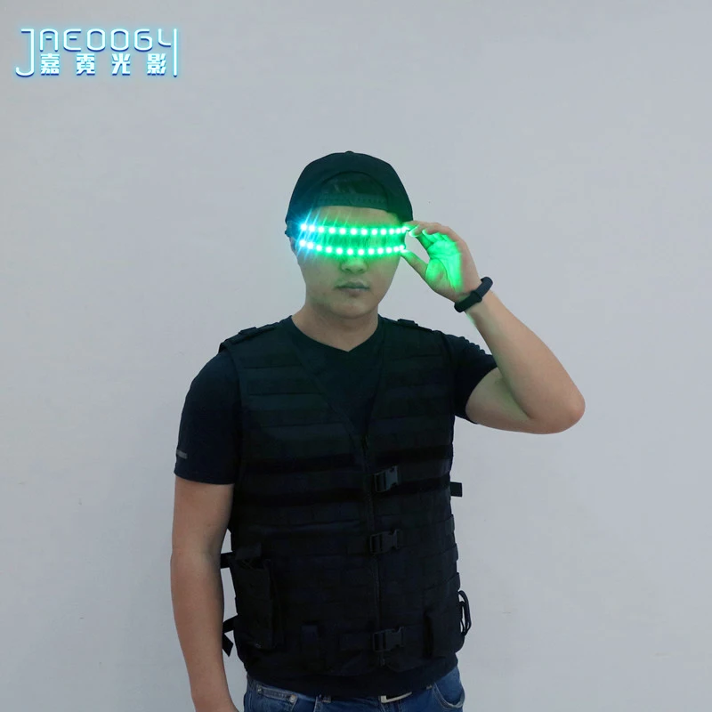 Светодиодные светящисветодиодный очки цветные флуоресцентные с дистанционным