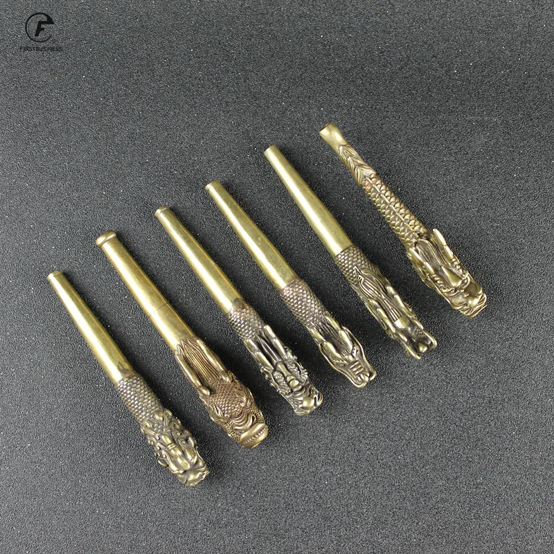 Держатель для сигарет из чистой меди с головой дракона|Аксессуары сигарет| |