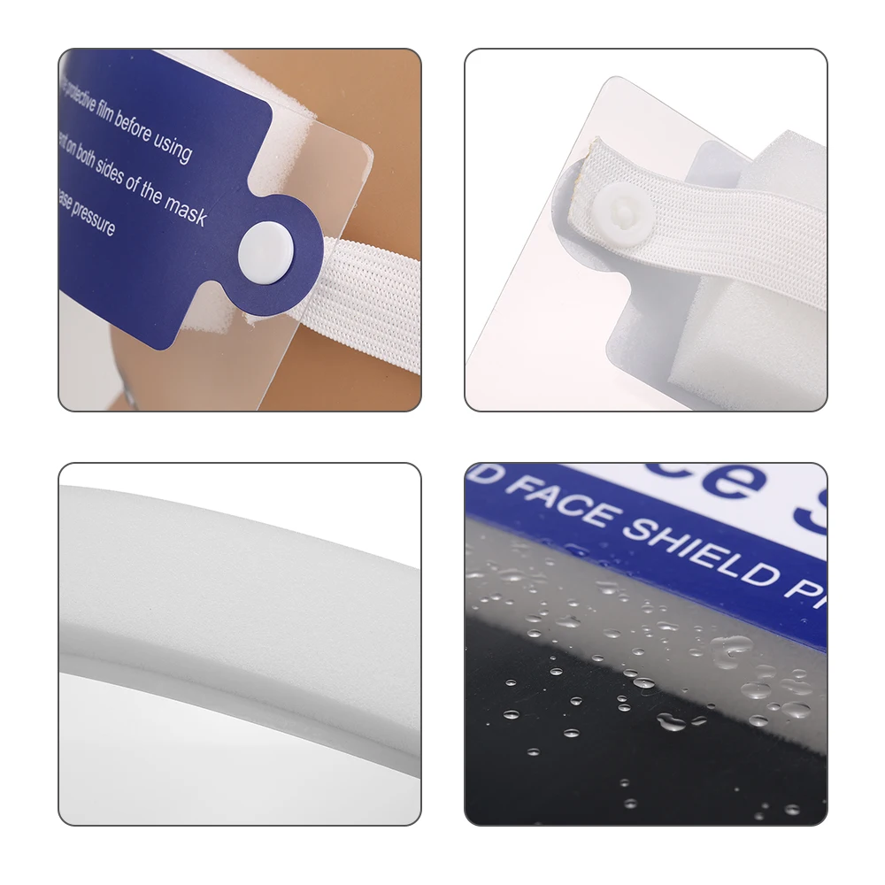 Одноразовая Защитная маска для лица унисекс устойчивая к жидкости на все лицо