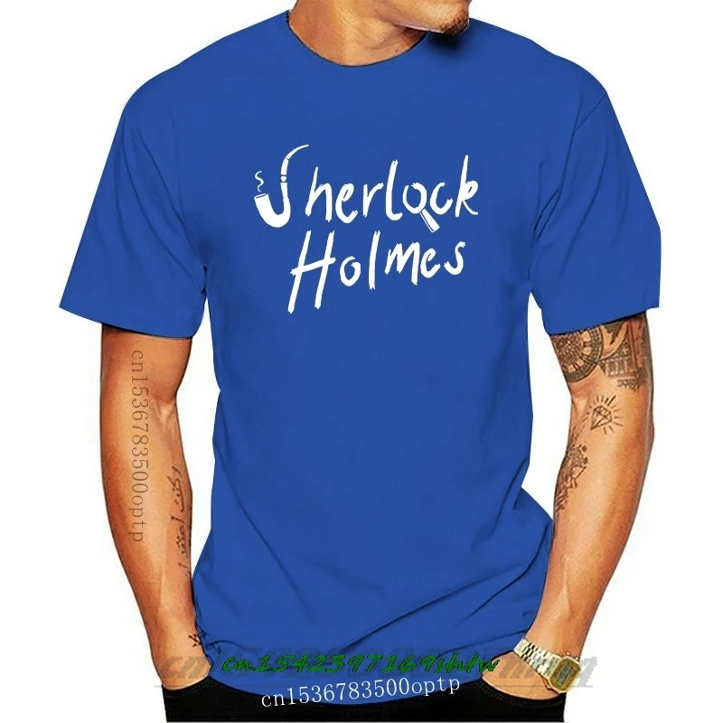 

HOLMES- Private Dic Fictional Detective inspired Mens T shirt 100% Cotton Print Mens Summer O-Neck