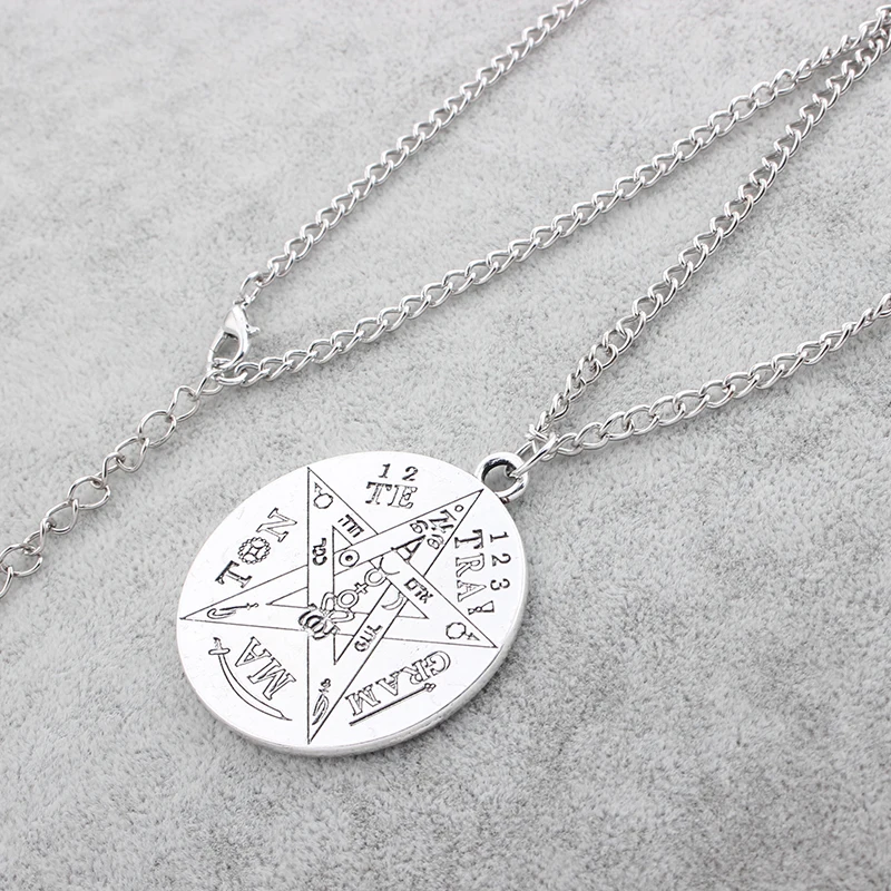 1 шт. модное ожерелье серебряного цвета Tetragrammaton пентаграмма языческий кулон цепи