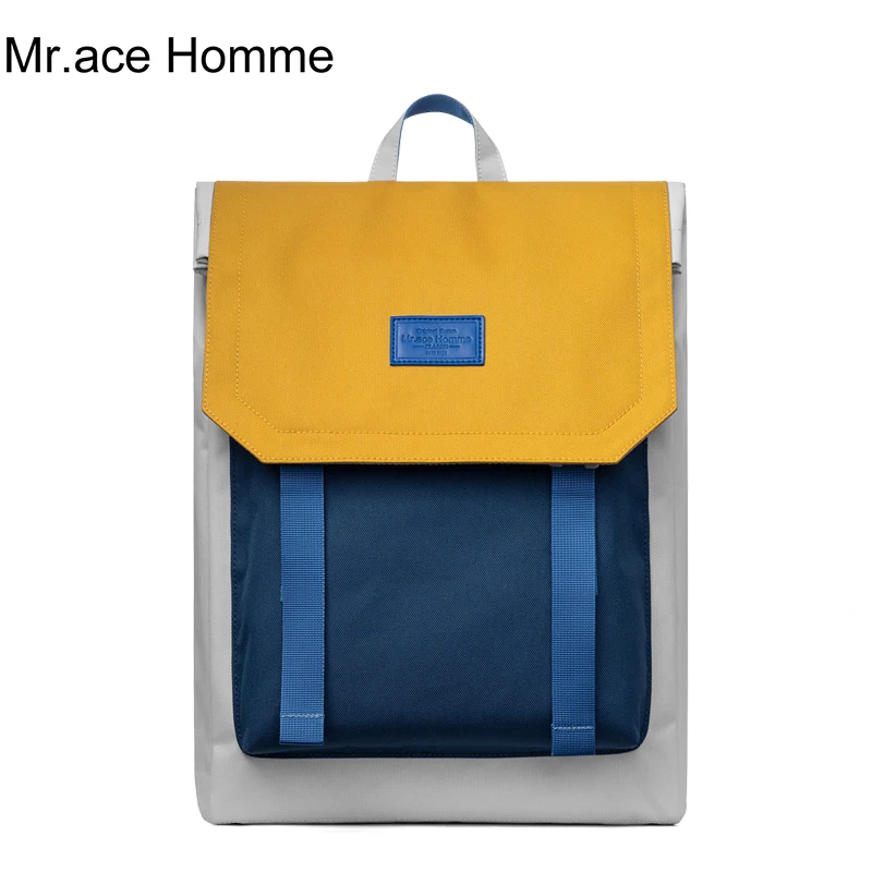 Брендовый желтый и серый квадратный большой рюкзак для ноутбука 15 6 дюймов
