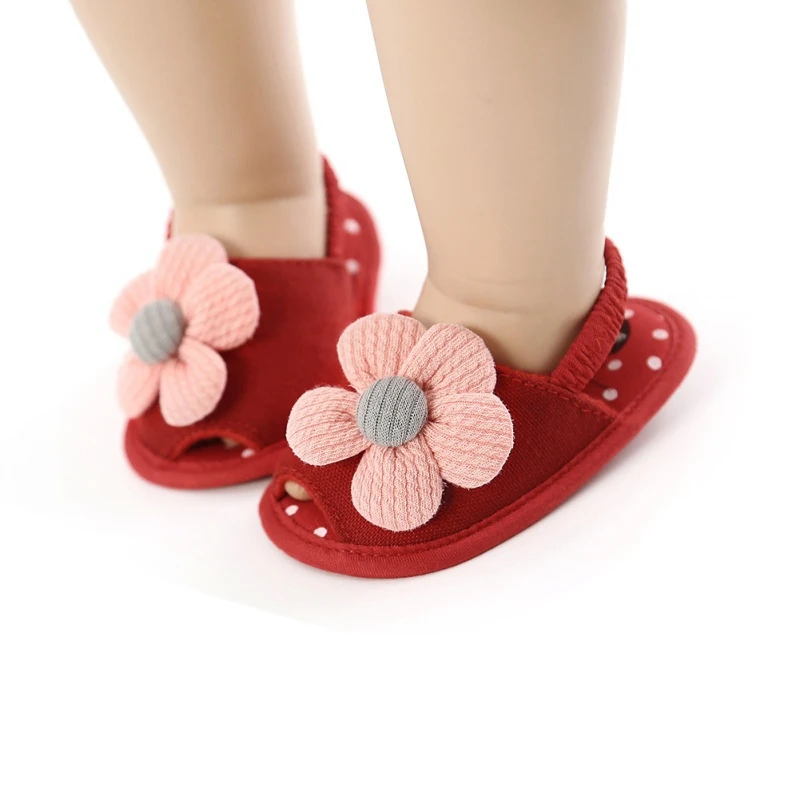 

Newborn Baby Girls Sweet Shoes Bow Breathable Anti-Slip Summer Shoes Sandals+Headband 0-18M