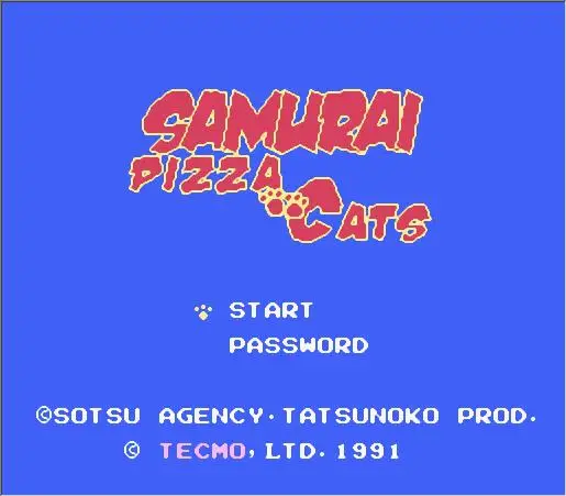 Игровой картридж Samurai для консоли NES/FC с изображением пиццы кошек