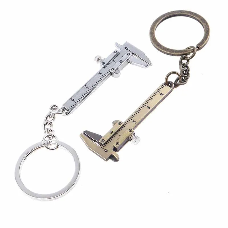 

Keychains Vernier Caliper 0-40mm Portable Fashion Jewelry Keyring Car Key Rings Measuring Gauging Tools Ruler Vernier Caliper