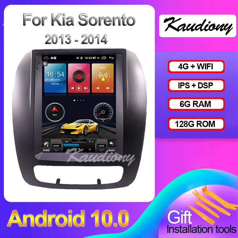 Автомобильный DVD-мультимедийный плеер Kaudiony 10 4 дюйма Android 11 4G стерео DSP 2013-2014 |