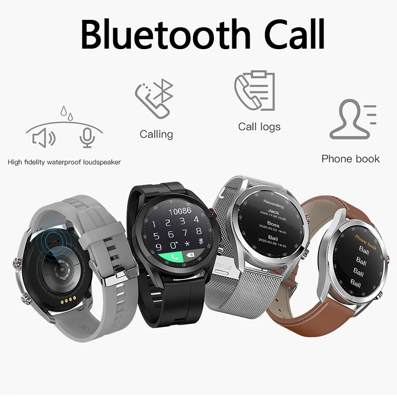 

OIMG 2021 Fashion Bluetooth Call Smart Watch Men Pedometer Watches Sport Fitness Heart Rate ECG Brand Smartwatch Supports Phone