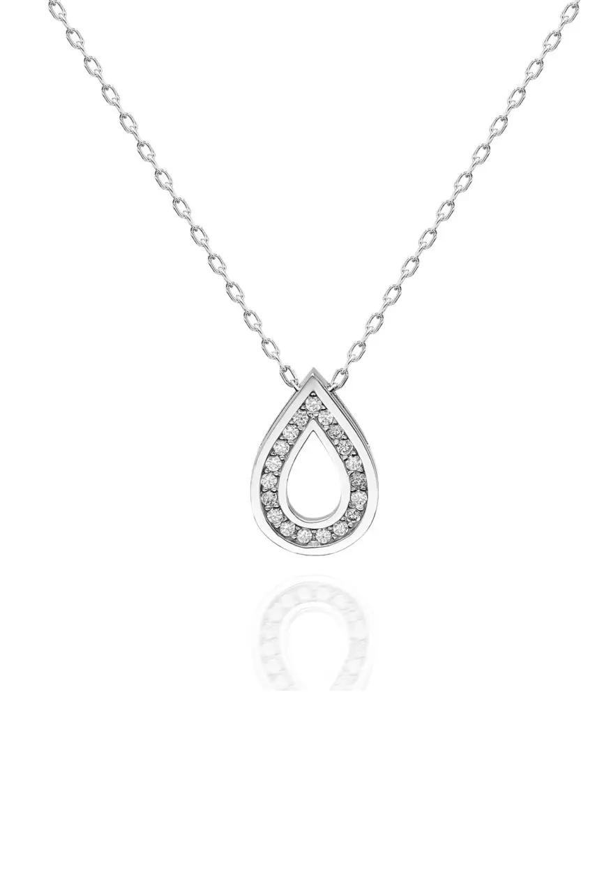Сертифицированное серебряное ожерелье с фианитом Swarovski | Украшения и аксессуары
