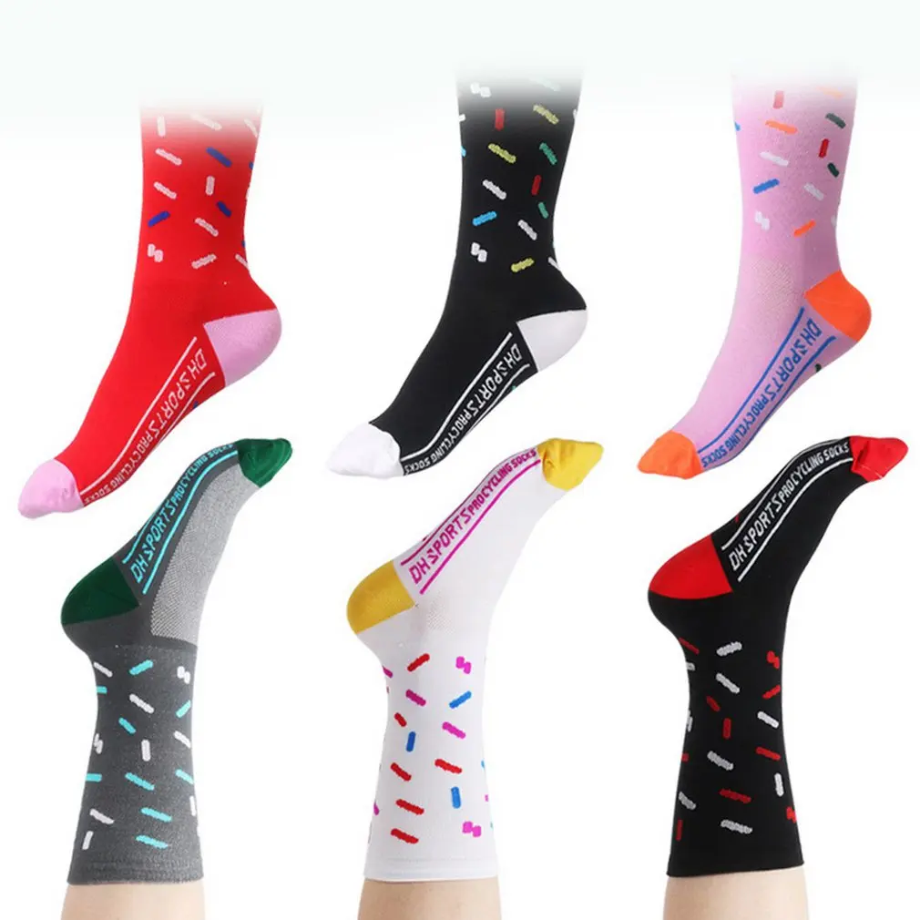 2019 DH спортивные велосипедные носки дышащие компрессионные дорожные мужские