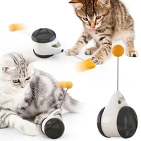 delicate cat toy balls feather stick swing toy for cats kittens smart interactive toy pet with bell lrregular rotating mode toy