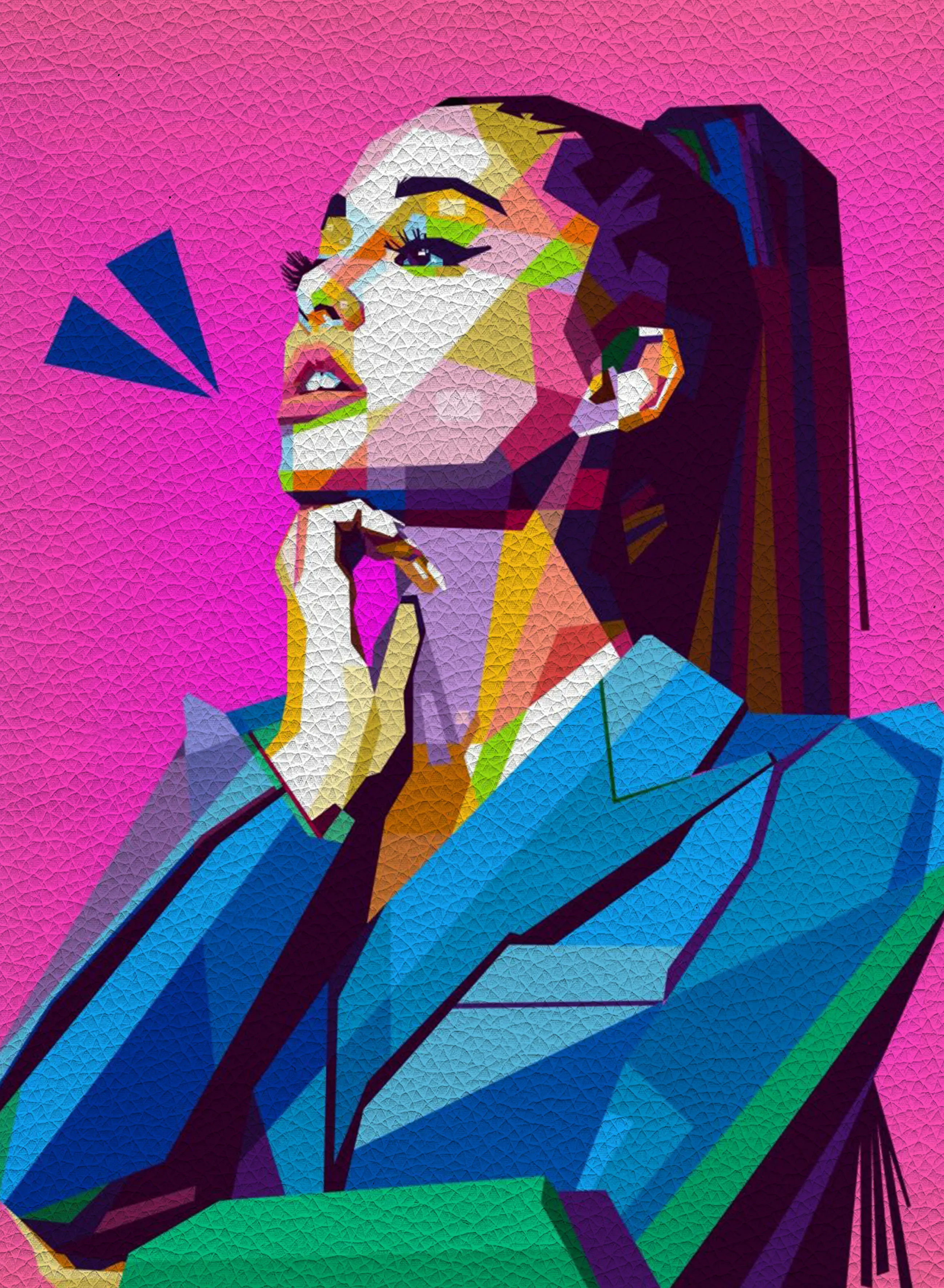 Искусственная кожа с принтом Арианы Гранде 22 х30 см | Дом и сад