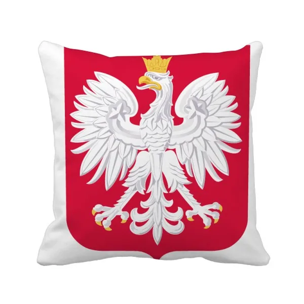 

Poland Europe National Emblem Throw Pillow Square Cover