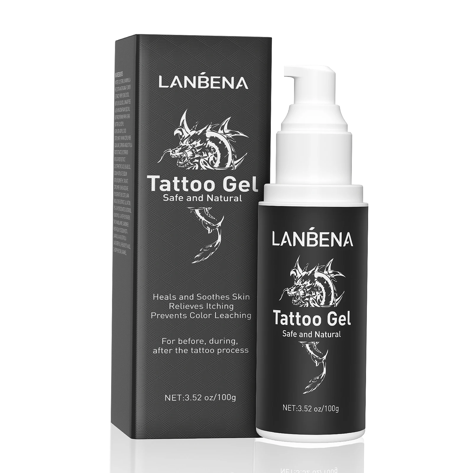 นาฬิกา Lanbena Tattoo Aftercare Gel Fast Healing Cream Tattoo สี Enhancement Healing Ointment ธรรมชาติปลอดภัยอุปกรณ์
