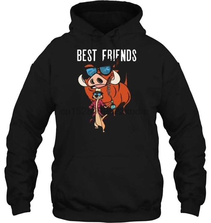 Мужская толстовка лучший друг Пумба и Тимон женская уличная одежда |
