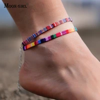 2pcslot bohemian anklets for men and women handmade rope friendship beach barefoot bracelet on the leg chain boho foot jewelry