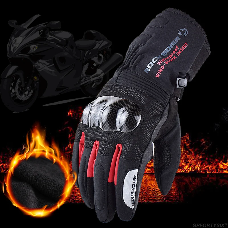 Рок Байкер 2020 зимние мотоциклетные байкерские перчатки водонепроницаемые