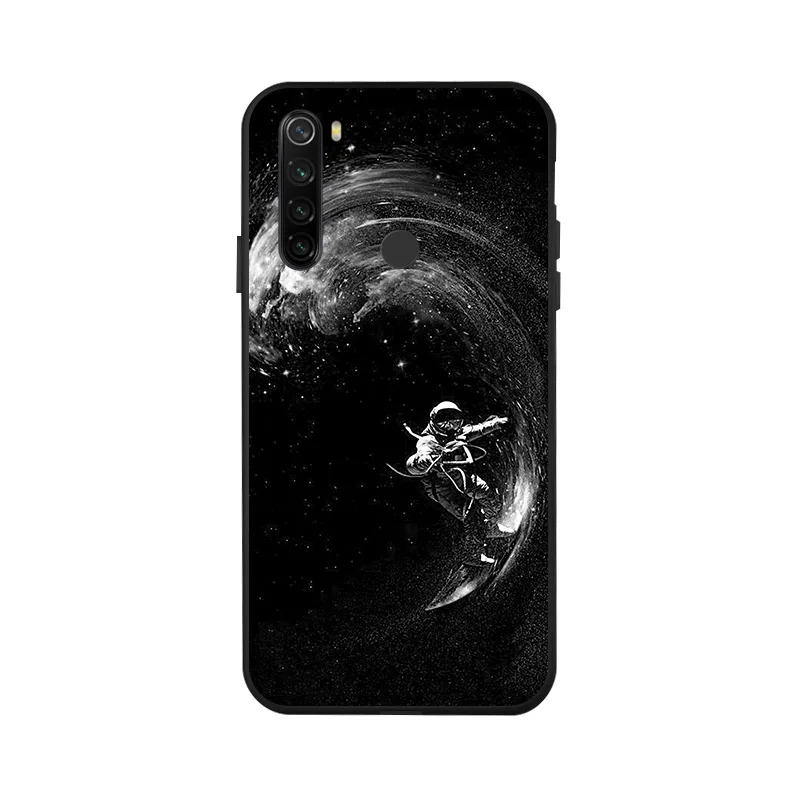 x052 Чехол для Redmi Note 8 T, 3D, сделай сам, Окрашенный черный, силиконовый, мягкий, ТПУ, матовый чехол для телефона, для Xiaomi Redmi Note 8 Pro 8 T, задняя крышка, чехол - Цвет: x052