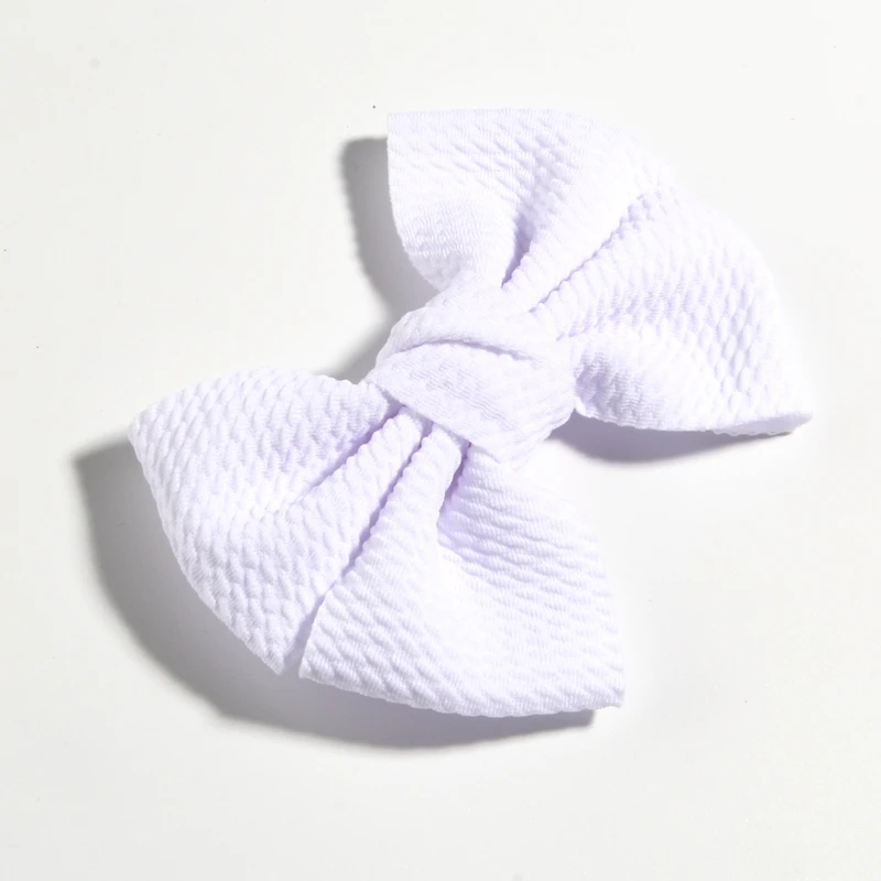 White 10 шт., 11 см, 4,3 дюймов, Большая распродажа, Seersucker, вафельные банты для волос, аксессуары для волос, бант, Бутик для детей, одежда для головы для девочек - Цвет: White