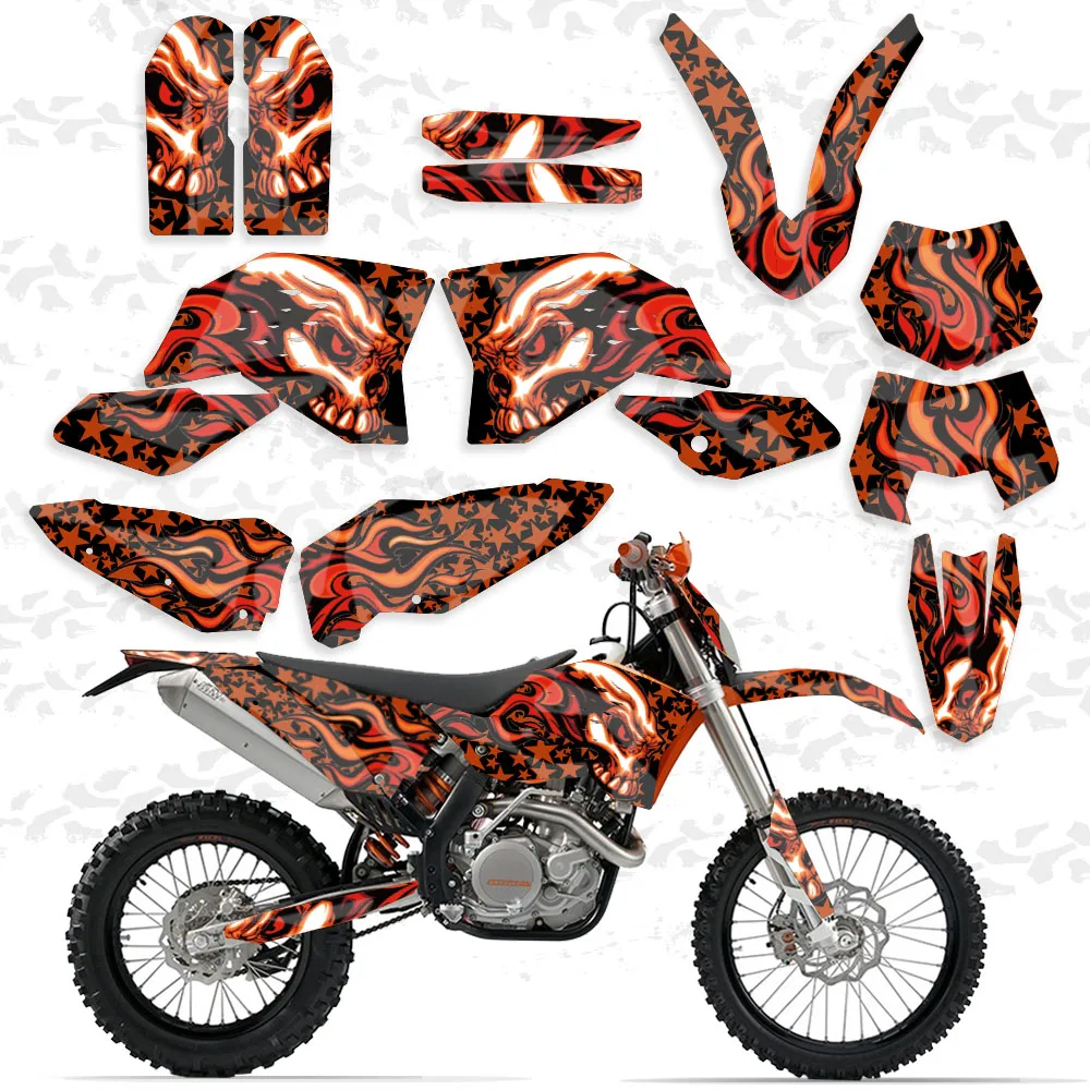 

Motorcycle Fairing Decal Sticker For KTM EXC EXCF SX SXF XC XCF XCW 400 450 500 524 125 150 200 250 300 350 All Models 2008-2010
