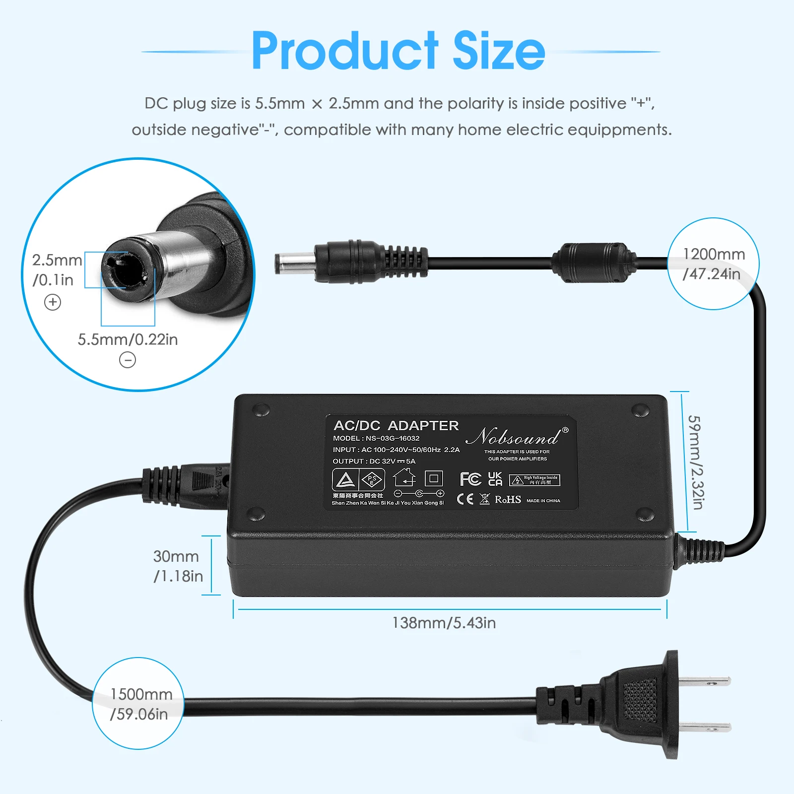 Универсальный блок питания Douk Audio 100-240 В переменного тока 32 В/5 А 160 Вт | Электроника