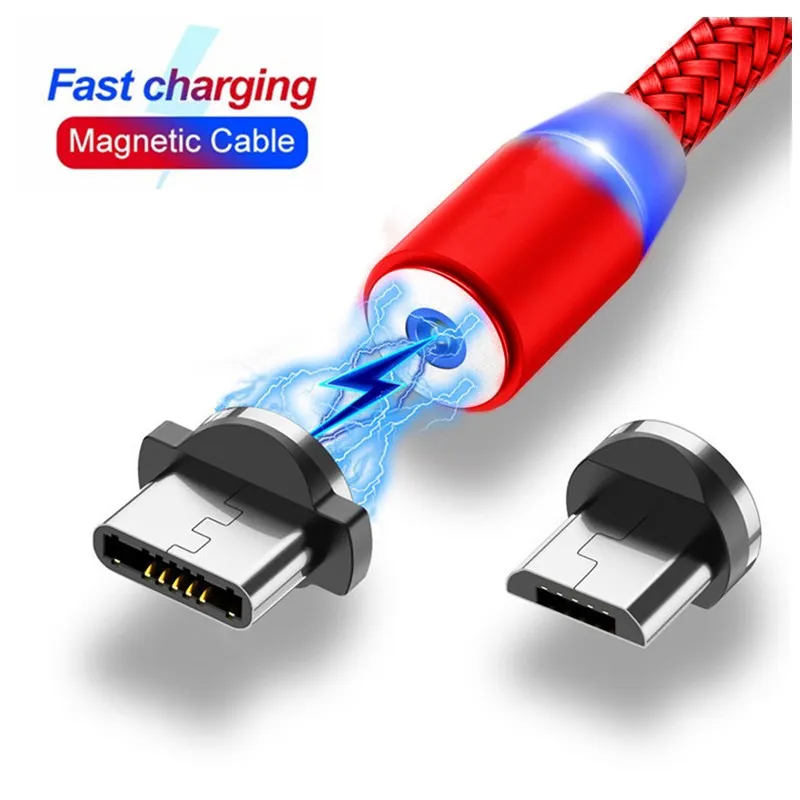 Магнитный светодиодный usb-кабель 1 м для Meizu M3 M5 M6 Note MX6 u10 кабель Micro USB/Type C зарядки и