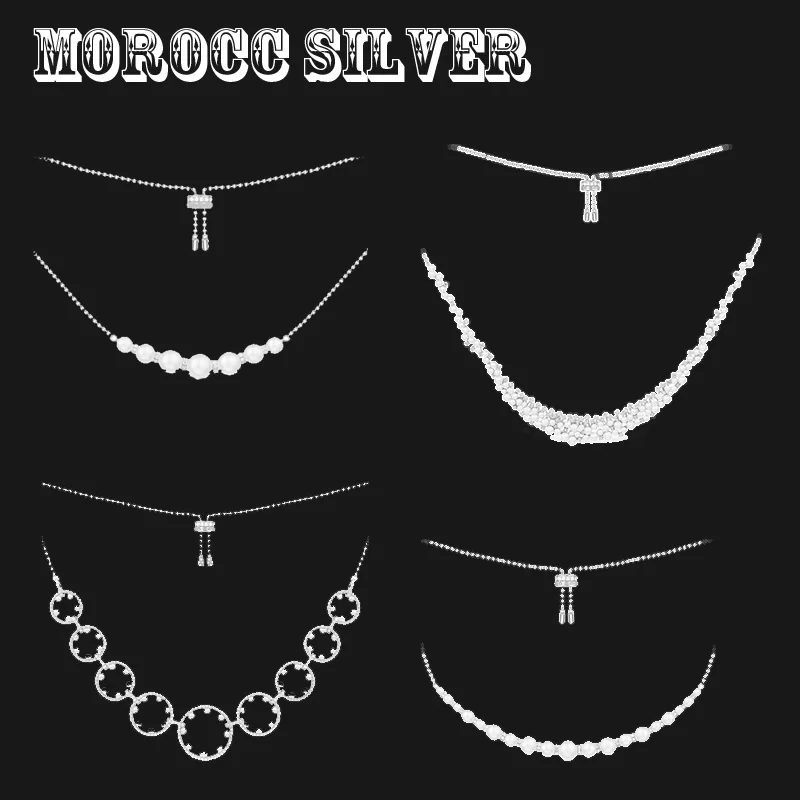 

Роскошное благородное Простое жемчужное ожерелье ноябрьское Монако в римском стиле женское ожерелье из стерлингового серебра 925 пробы 1:1