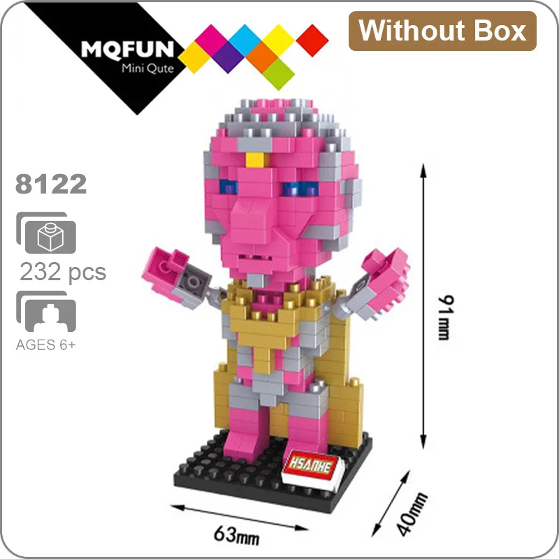 8122 Without Box Hsanhe Марвел Мститель супер герой Железный человек Человек-паук Фигурки обучающая игрушка DIY сборка модель Строительные кирпичи - Цвет: 8122 Without Box