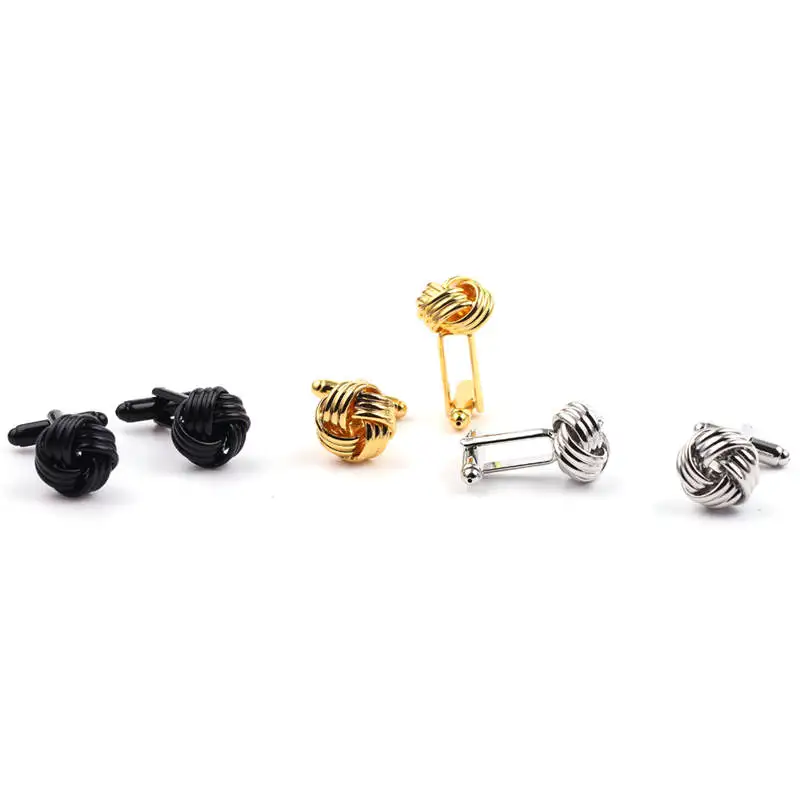 Простые запонки для мужчин модный дизайн с узлом Высокое качество горячая