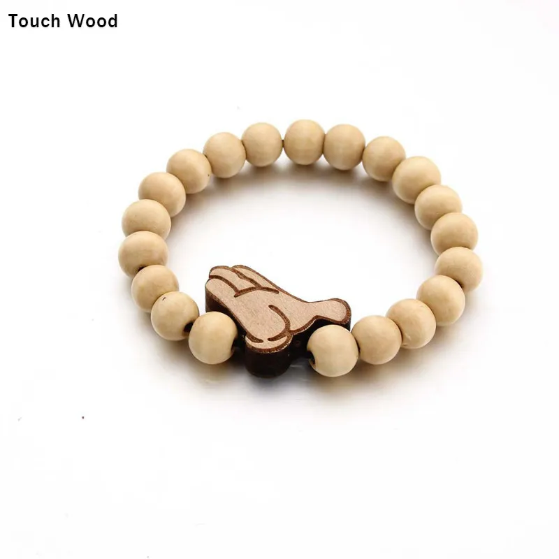 

Wooden pendant bracelet / originality gesture hip-hop jewelry / wholesale dropshipping