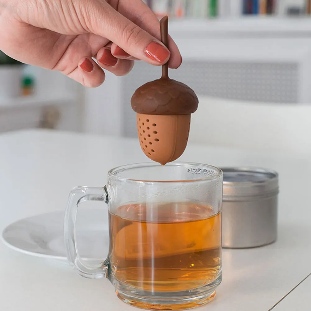 

With Handle Home Practical Pine Cone Shape Cute Silicone Infuser Portable Herbal Gift Tea Strainer