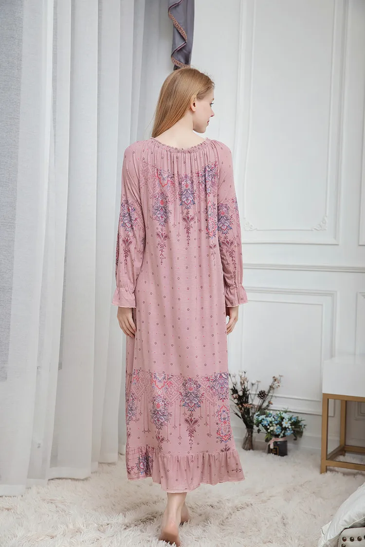 Длинные ночные рубашки для сна сорочка ночная рубашка из модала и хлопка милая