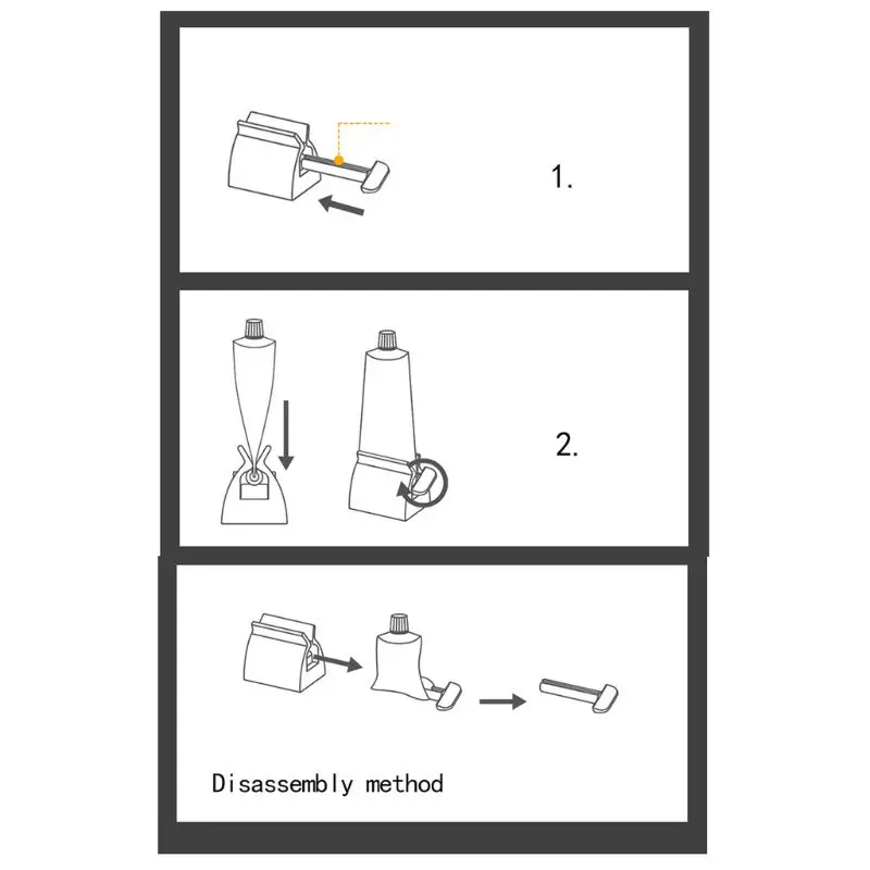 

Stainless Steel Toothpaste Squeezer Rolling Tube Dispenser Holder Bathroom Accessories Set Easy Squeeze