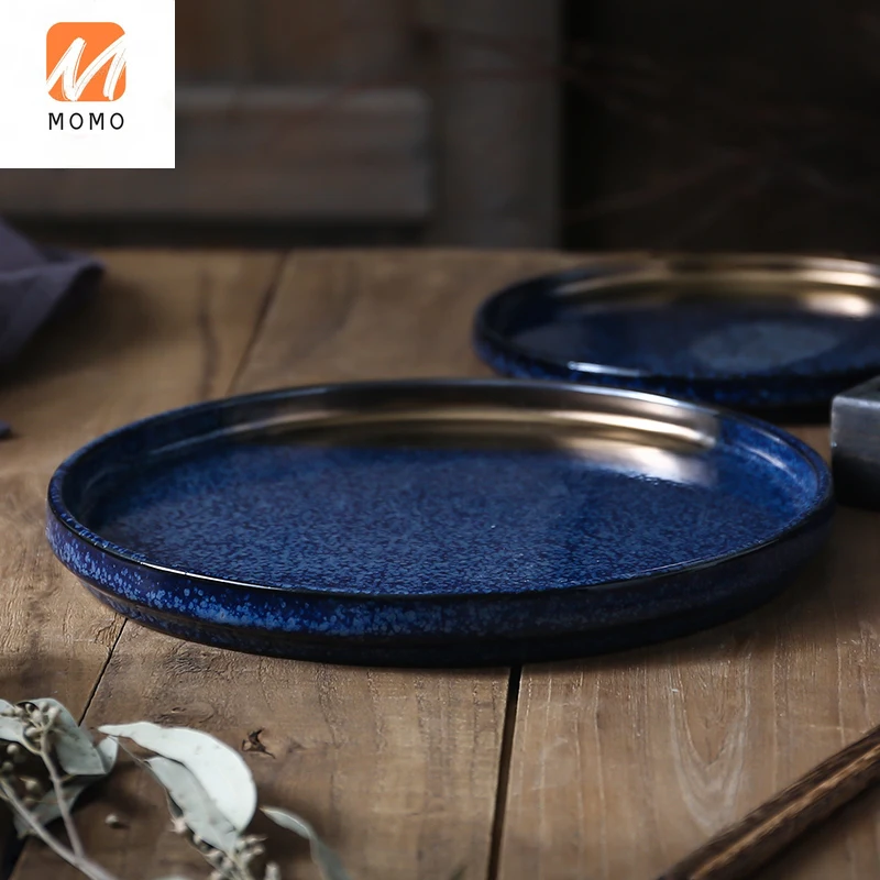 

Household Plate Creative Tableware Japanese Style Steak Plate Dish Shallow Plate Plate Western Cuisine Plate