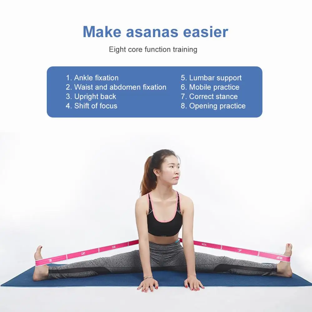 

Yoga Pull Riem Riem Elastische Bands Voor Fitness Oefening Apparatuur Nylon Latex Dans Gym Fitness Oefening Resistance Bands
