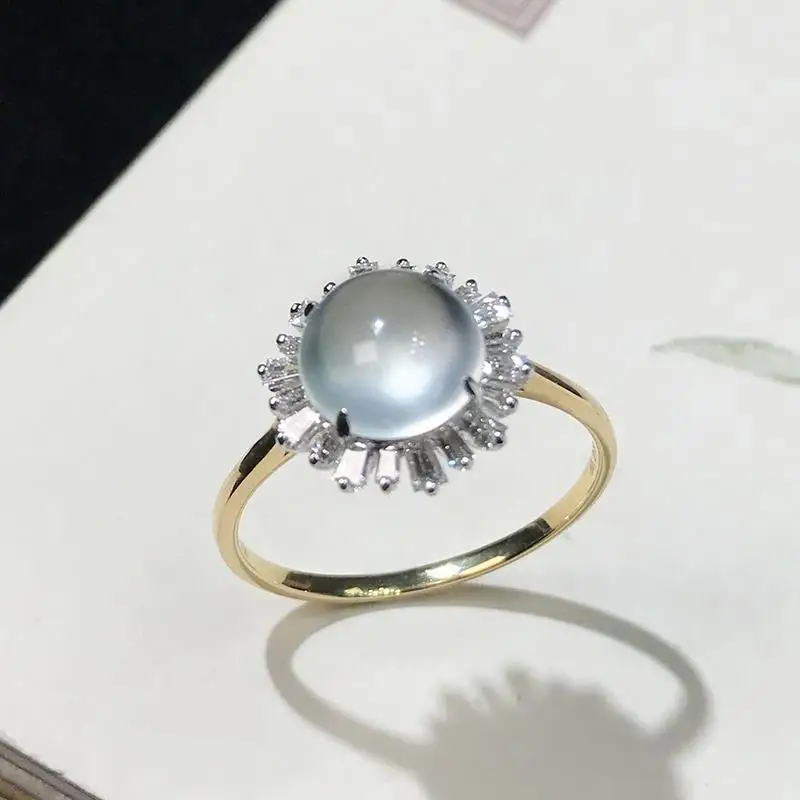 

Оригинальный Новый Бриллиант Натуральный халцедон яйцо круглый открытие регулировочного кольца элегантного шарма креативная Ретро Сереб...