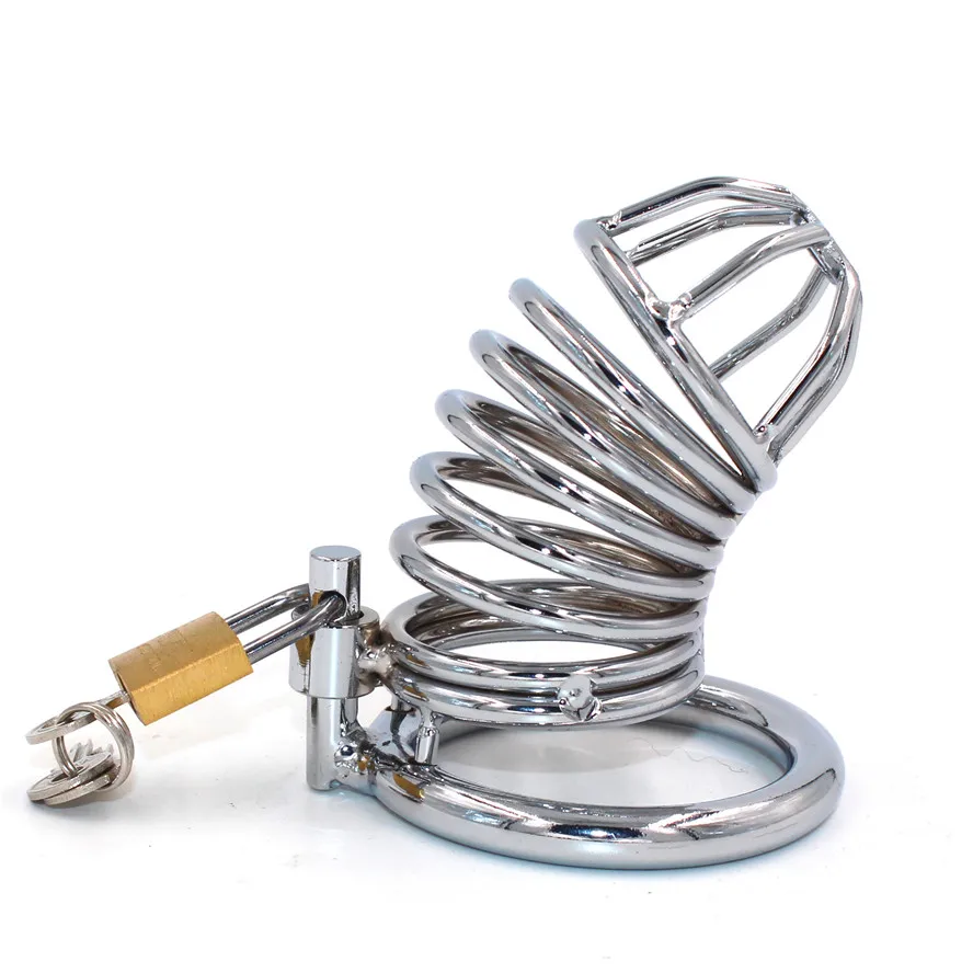 Спиральная клетка для пениса мужское устройство верности члена металлический
