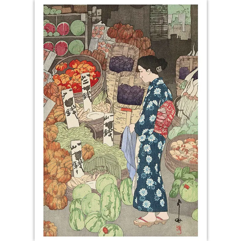 Художественная открытка: японская живопись и ветер ukiyo-e/пейзаж живопись креативная открытка на день рождения/Пейзаж Открытка