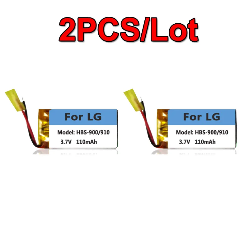 

2PCS/Lot 110mAh AEC501224 Replacement Battery for LG HBS-900 HBS-910 HBS-1100 Bluetooth Headest Batterie Accumulator AKKU