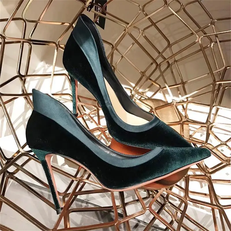 Лидер продаж однотонные женские туфли лодочки из флока коллекция 2019 года сезон