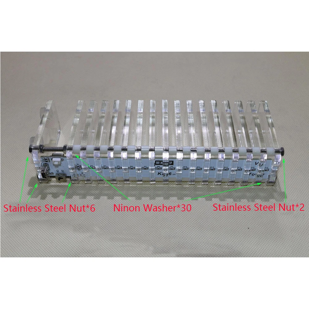 Goedkoop KS16 Muziek Spectrum Vu Meter Fantasy Crystal Geluid Kolom Licht Kubus Led Niveau Display Elektronische Productie Diy Kits Vu Toren