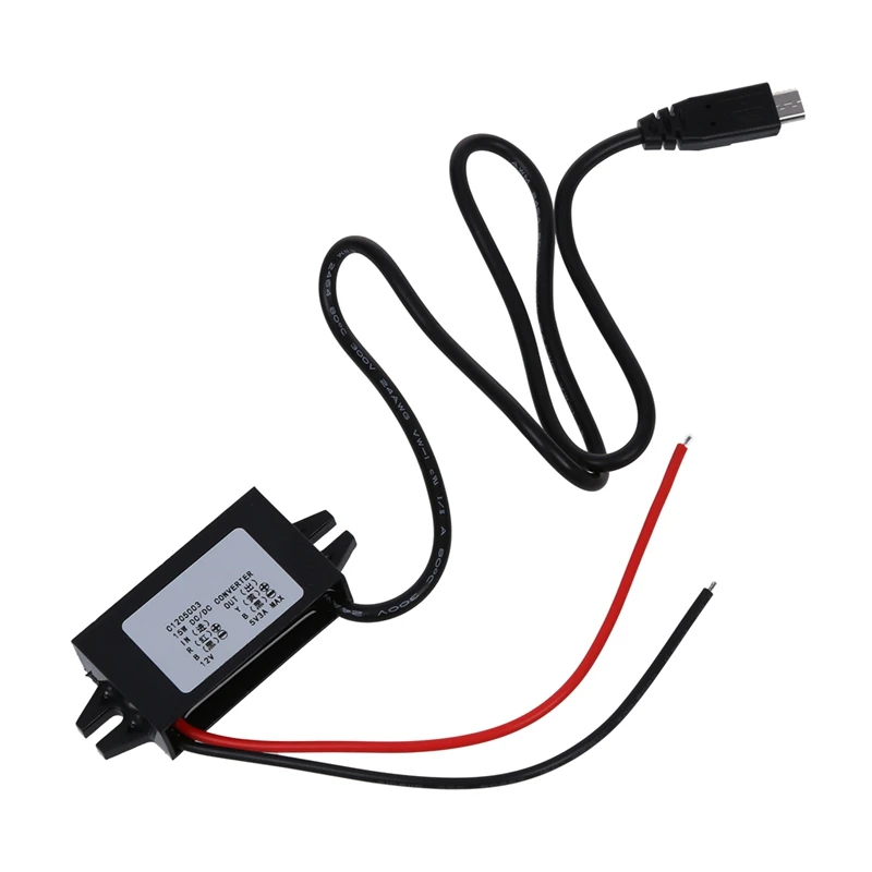 

Car Charger DC Converter Module 12V To 5V 3A 15W with Micro USB Cable