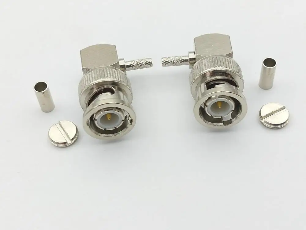 20 шт RF BNC обжимные разъемы штекер правый угол для RG316 RG174 LMR100|bnc crimp connector|bnc crimpbnc male