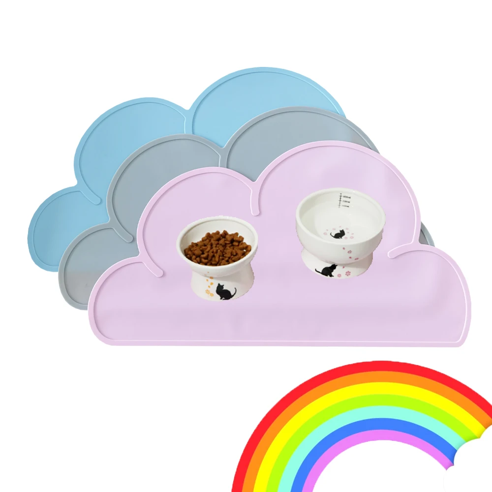 

Lovely Cloud Shape Placemat Kids Plate Mat Food Grade Silicone Table Pad Waterproof heat insulation Kitchen gadget Easy Cleaning