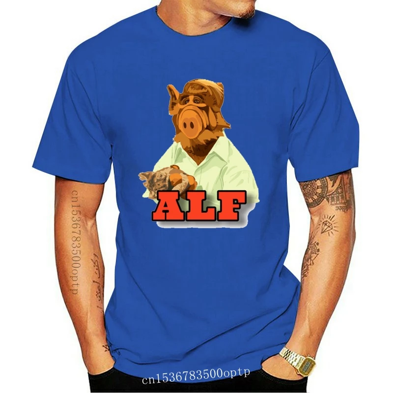 

Новая футболка ALF, модная футболка, новинка для мужчин, сумасшедший дизайн, подарок на день рождения, Мужская футболка с 3D рисунком