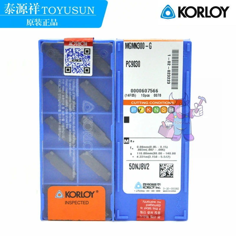 

KORLOY CNC вставка MGMN300GPC9030